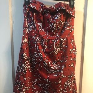 Red and Black Print Sun Dress
